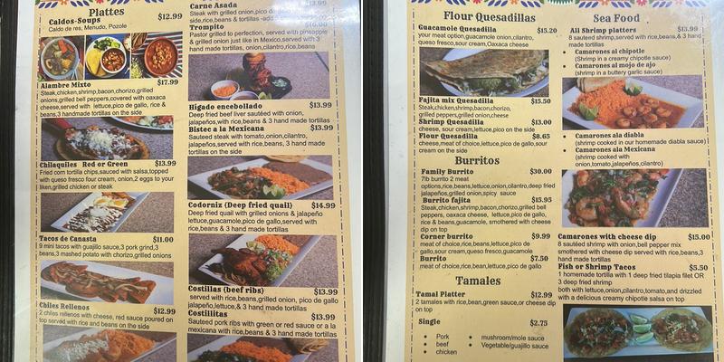 Mexican Corner 2 Menu