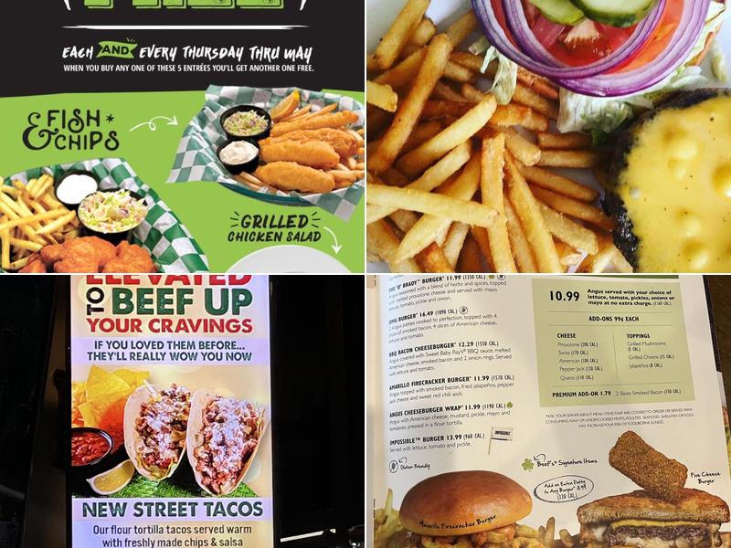 Beef 'O' Brady's Menu
