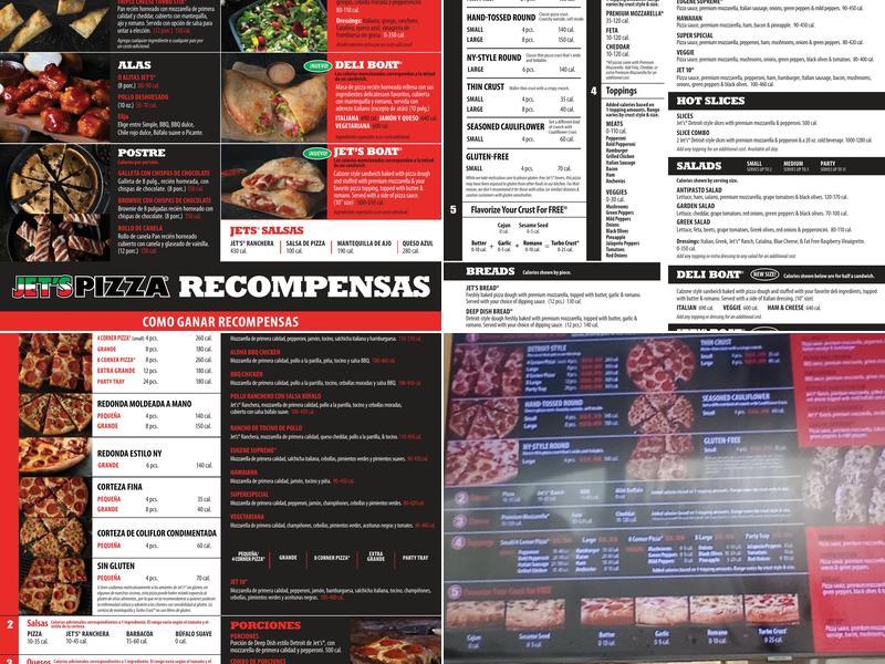 Jet's Pizza Menu