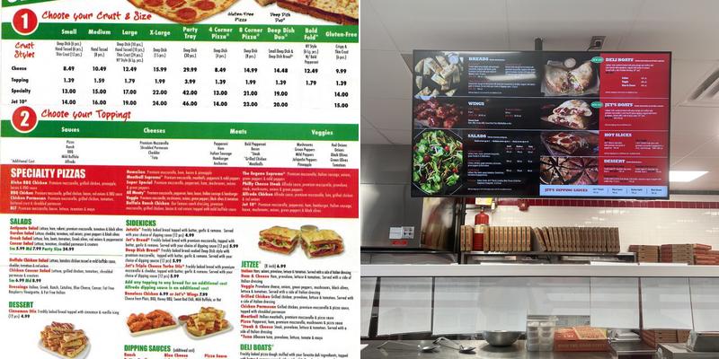 Jet's Pizza Menu