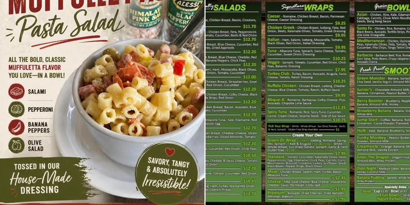 lettuce Menu