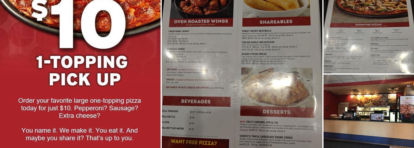 Donatos Pizza Menu