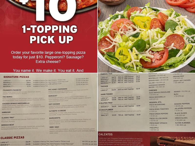 Donatos Pizza Menu