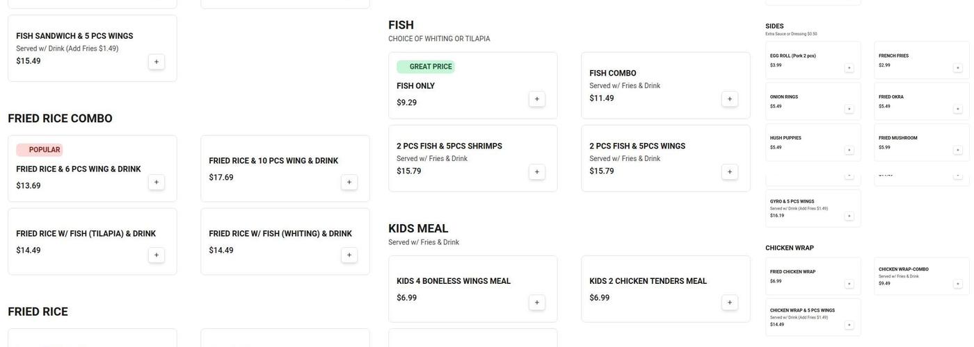 777 Wings Menu
