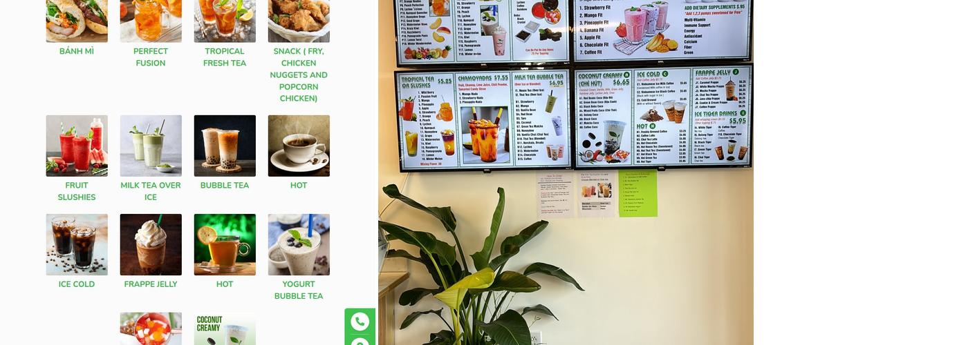 Boba cafe Menu