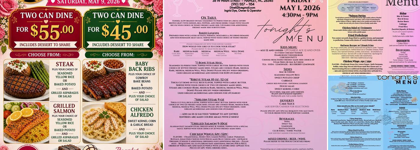 Dine 82 Menu