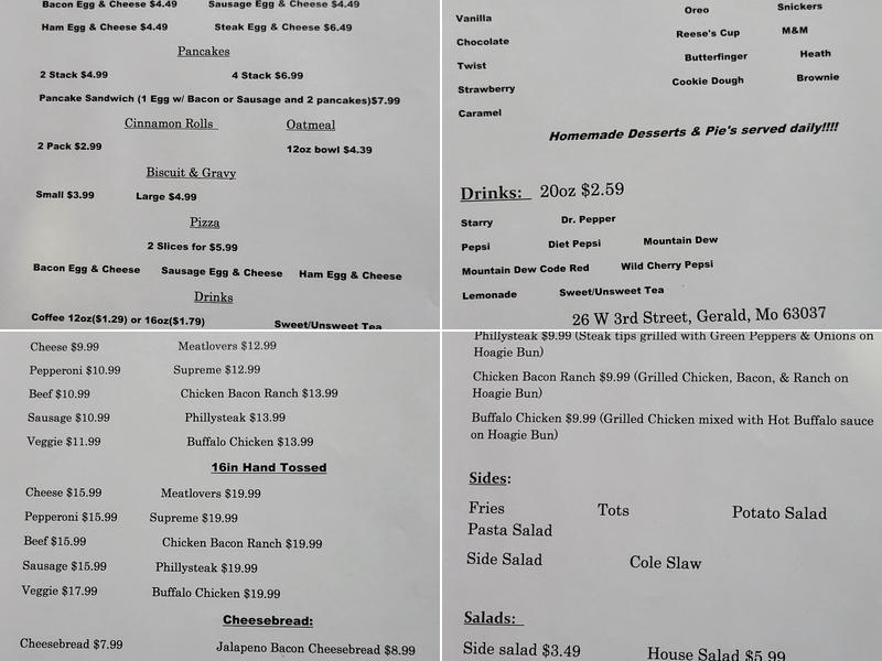 3rd & Pine cafe Menu