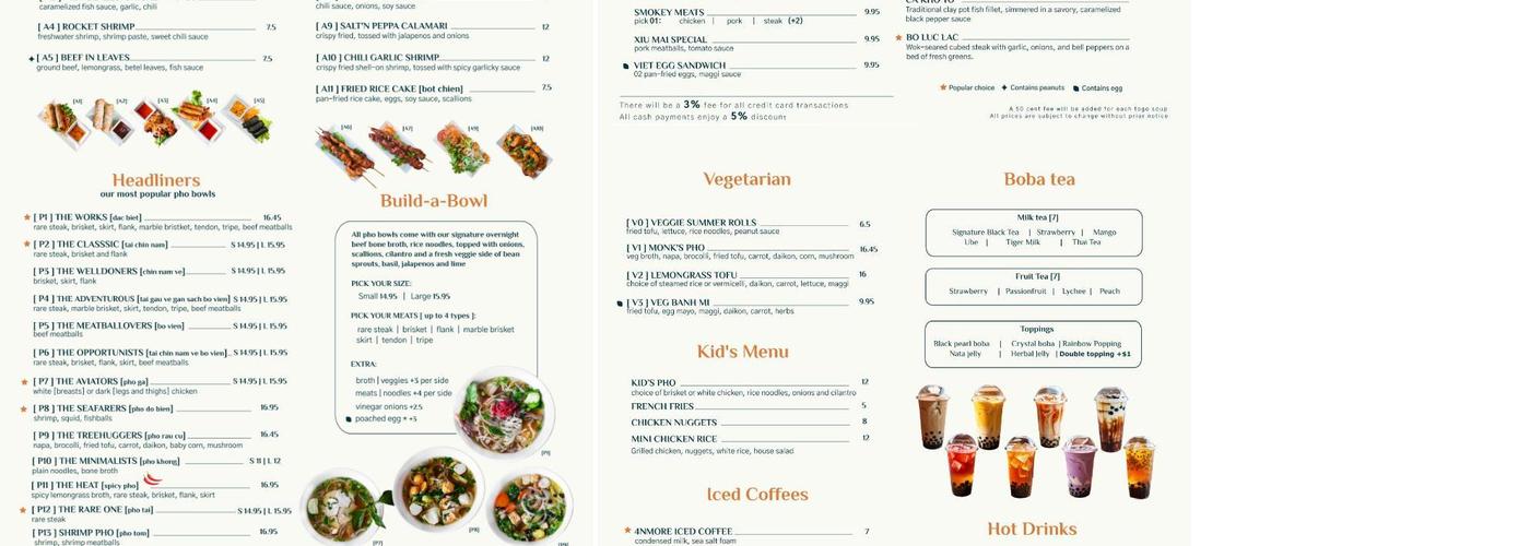 Pho & More Menu
