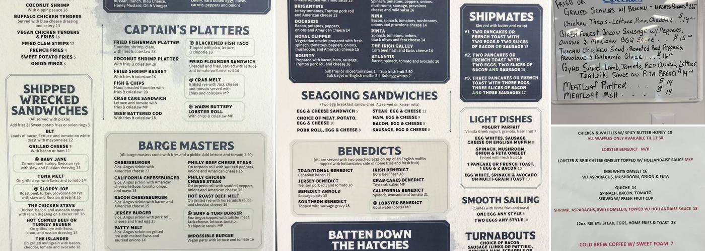 Dockside Cafe Menu