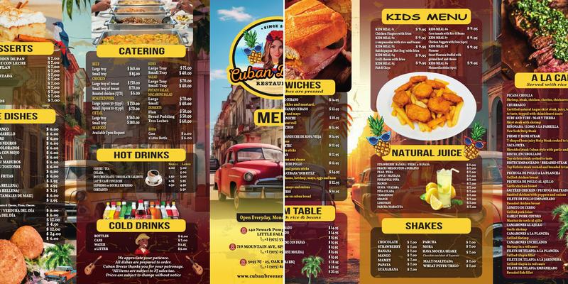 Cuban Breeze Menu