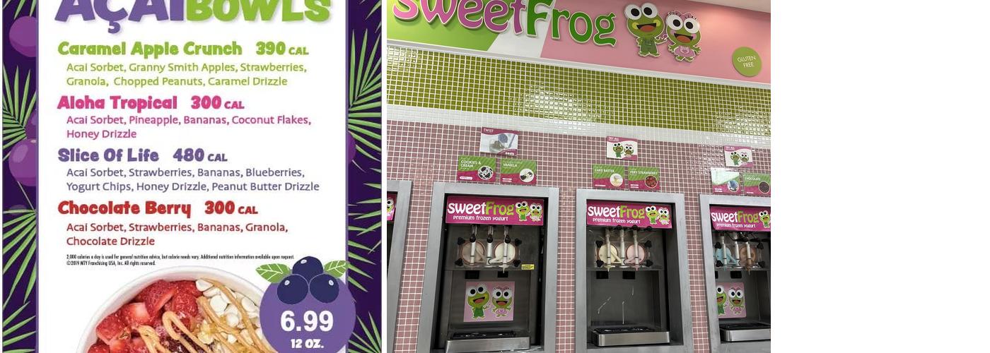 sweetFrog - Premium Frozen Yogurt in Prattville, AL Menu