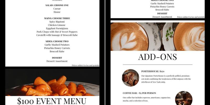 Falcone Menu