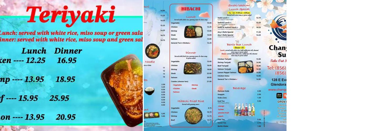 Chang One Sushi Menu