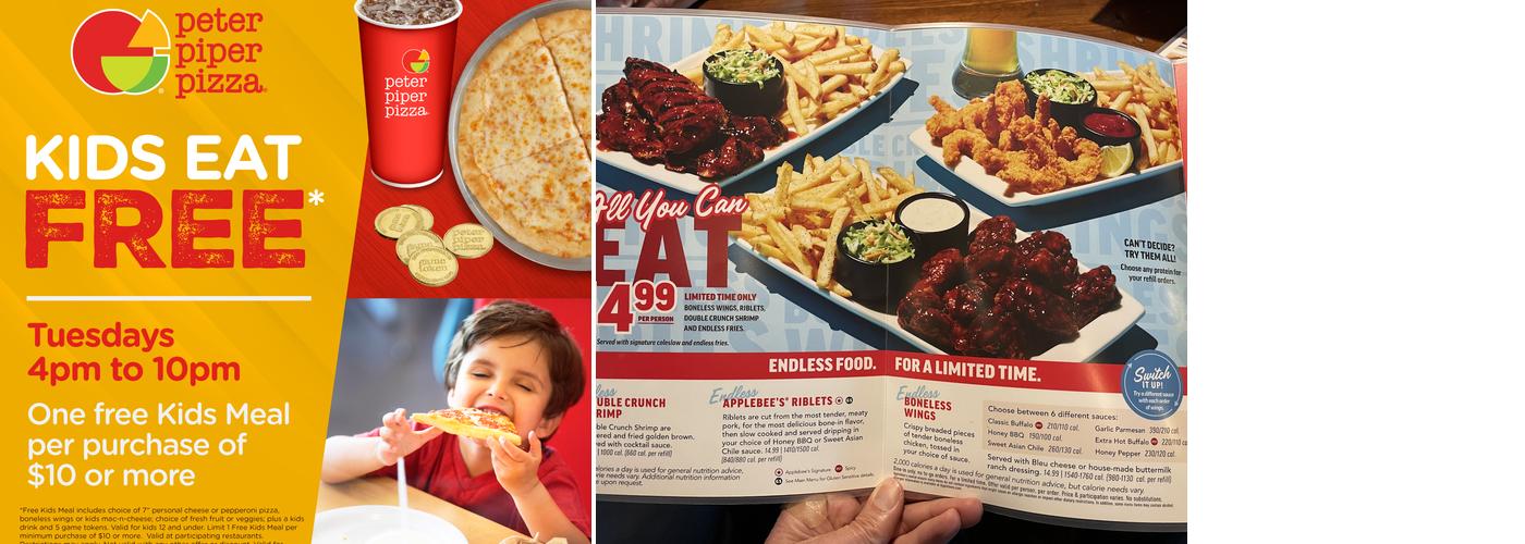 Peter Piper Pizza Menu