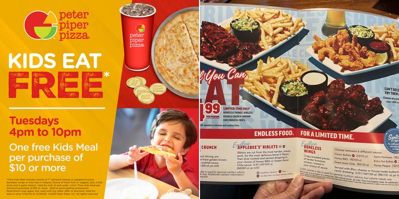 Peter Piper Pizza Menu