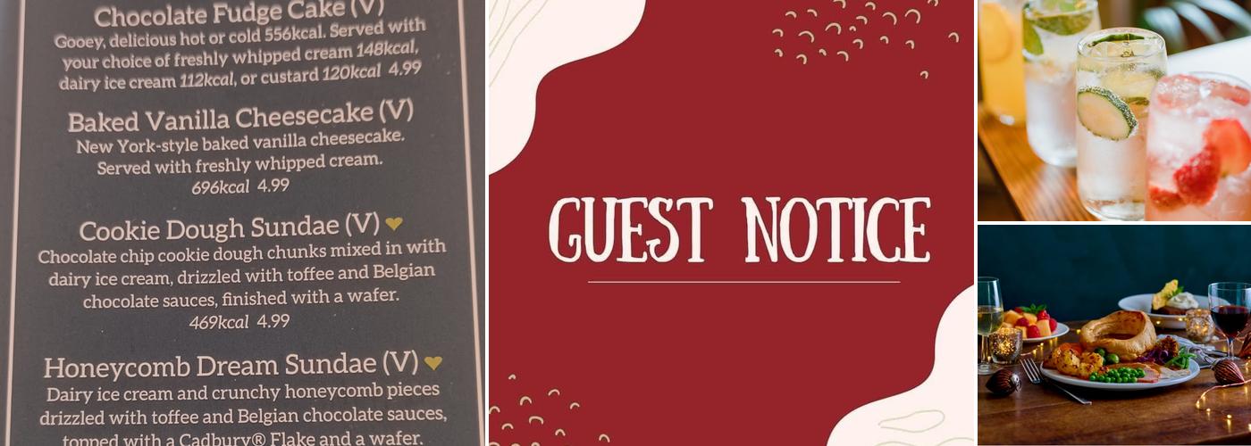 Toby Carvery Darlington Menu