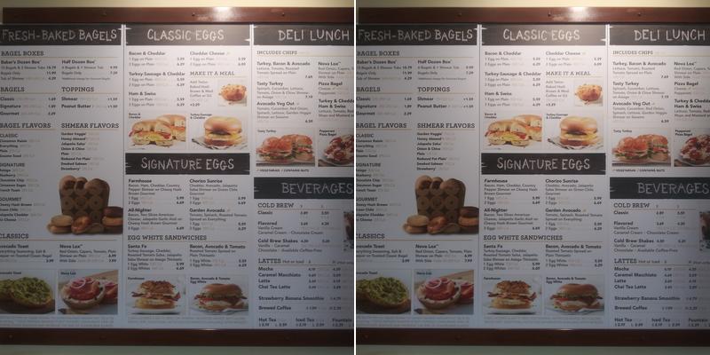 Einstein Bros. Bagels Menu
