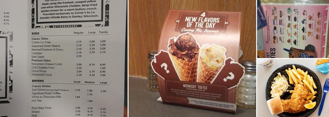 Culver’s Menu