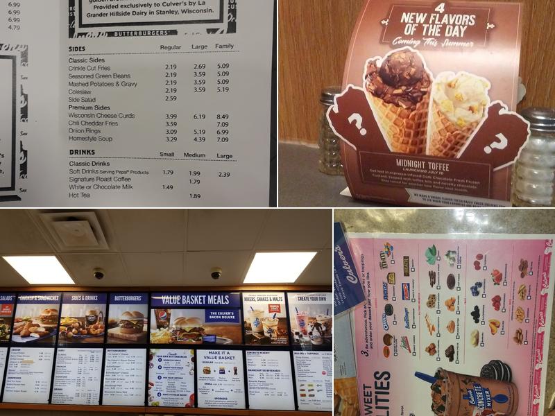 Culver’s Menu