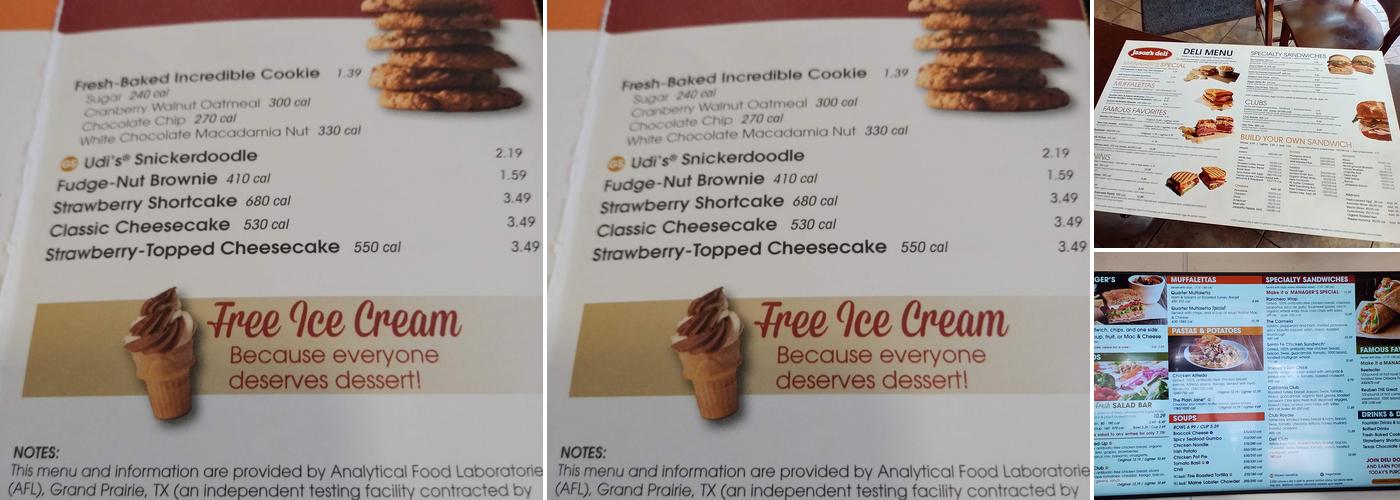 Jason's Deli Menu