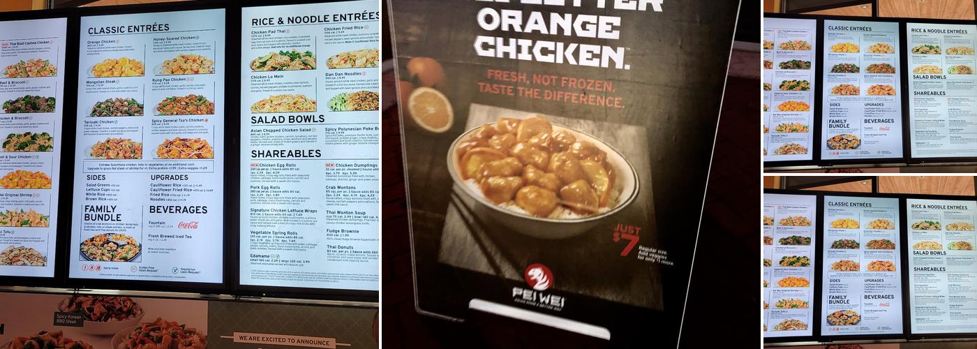 Pei Wei Asian Kitchen Menu