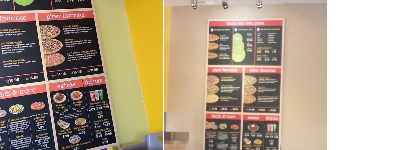 Peter Piper Pizza Menu