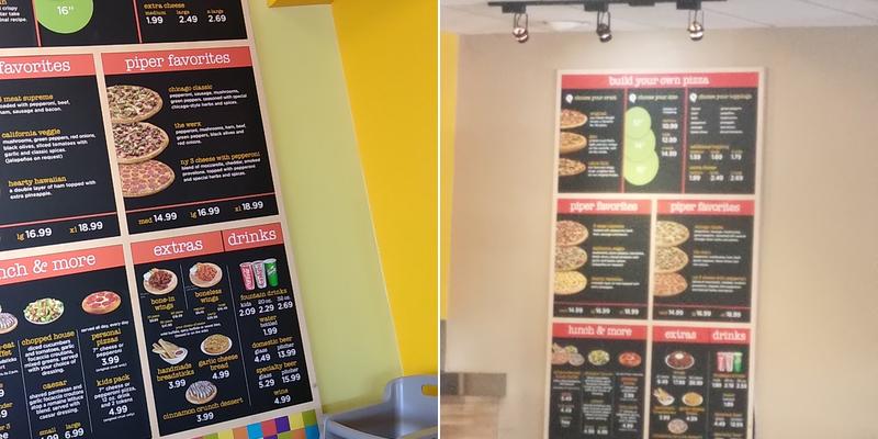 Peter Piper Pizza Menu