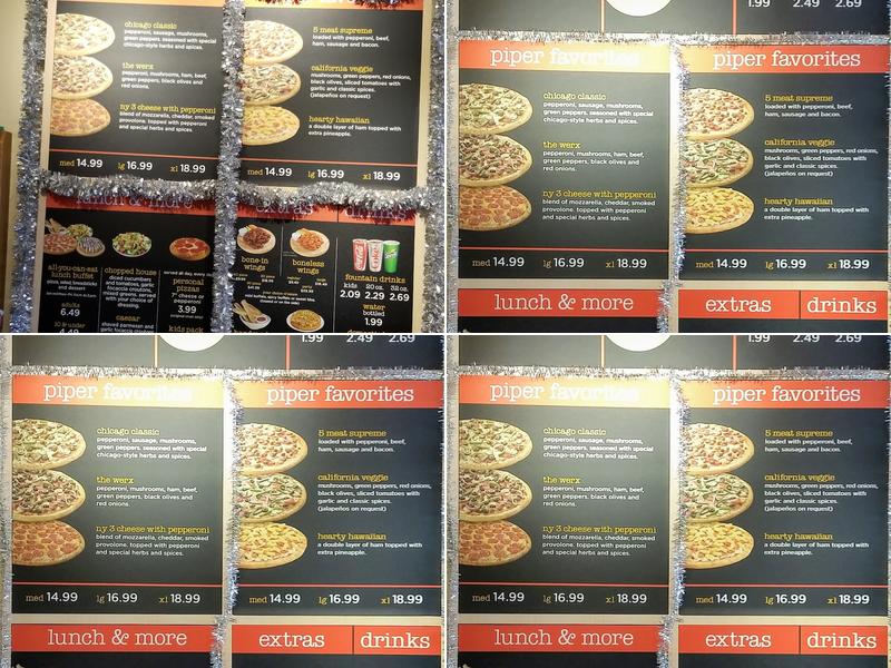 Peter Piper Pizza Menu