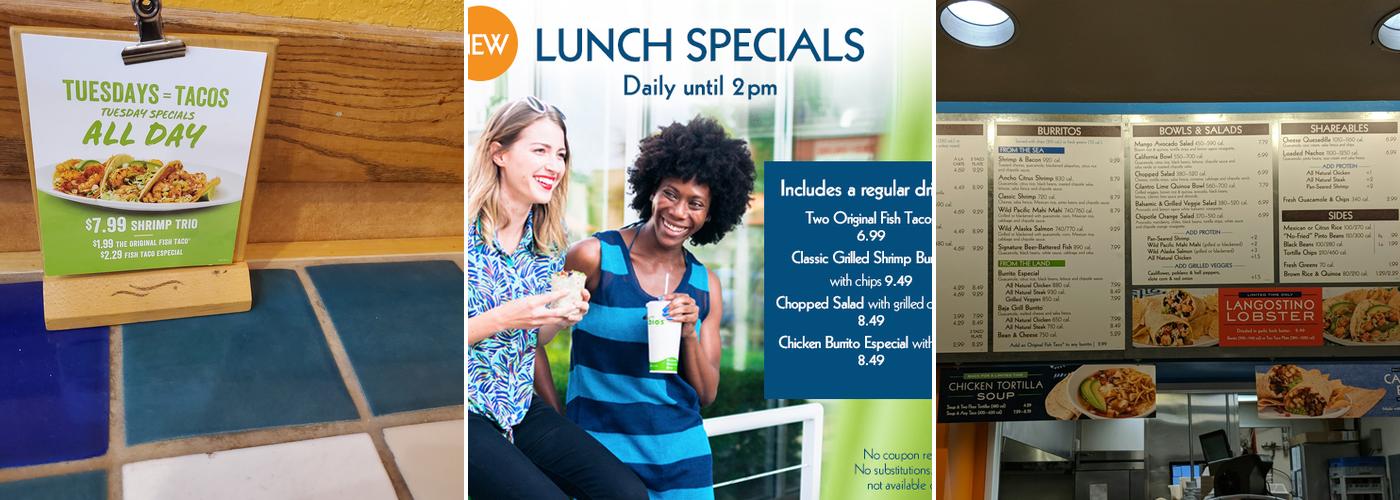 Rubio's Coastal Grill Menu