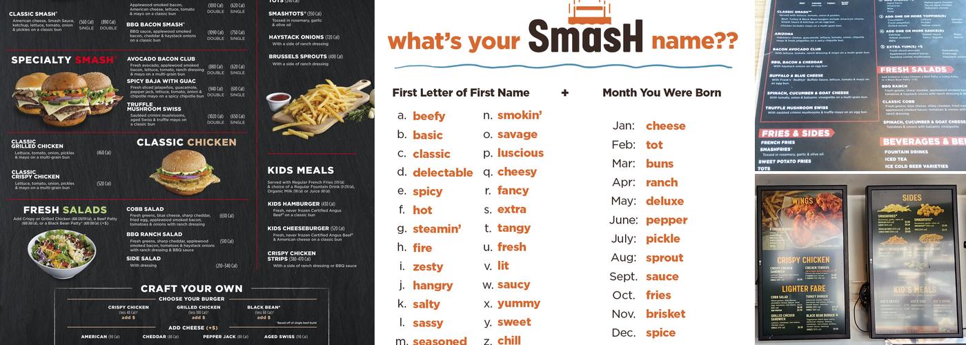 Smashburger Menu