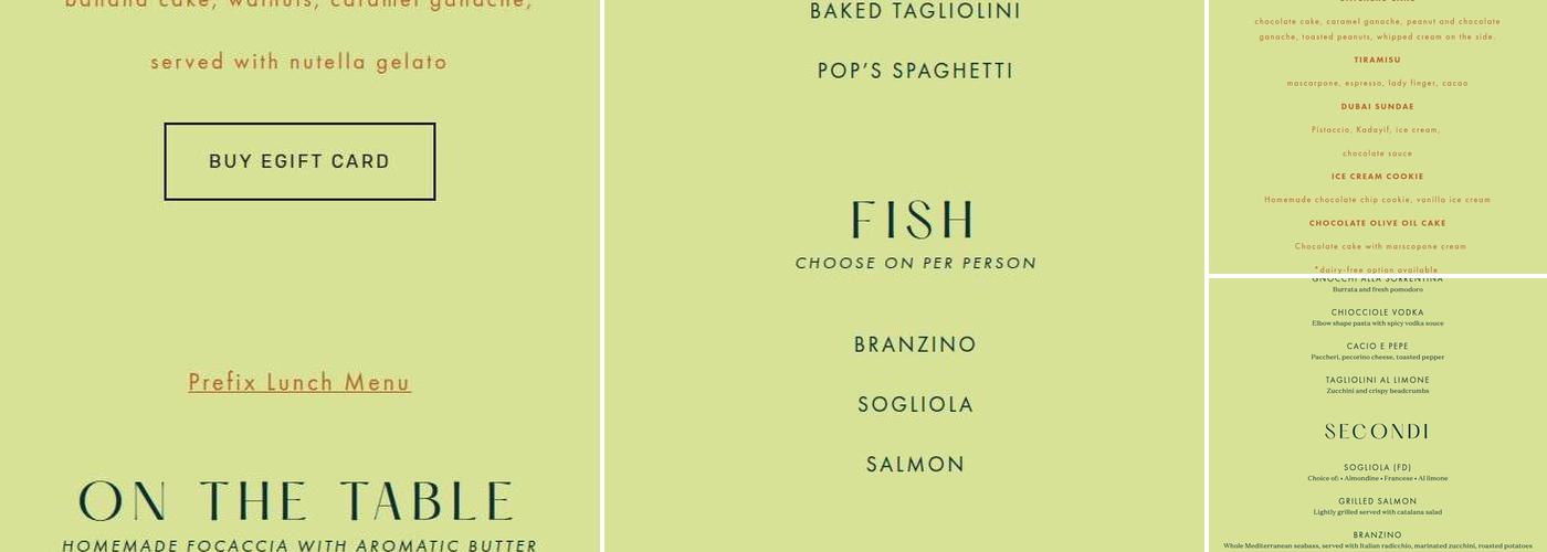 Teva Restaurant Menu