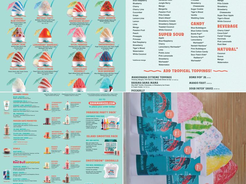 Bahama Buck's - Gilbert (S Higley Road) Menu