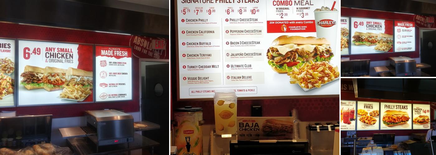 Charleys Cheesesteaks Menu