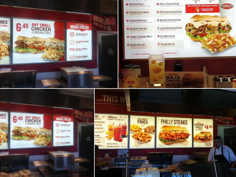 Charleys Cheesesteaks Menu