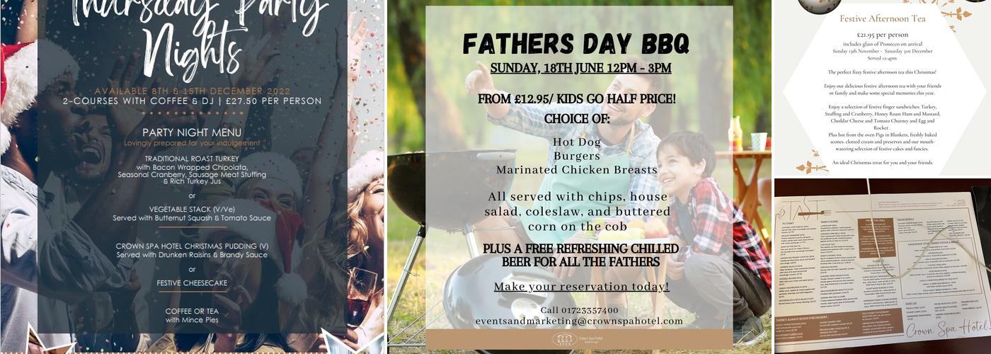 Crown Spa Hotel Scarborough by Compass Hospitality Menu