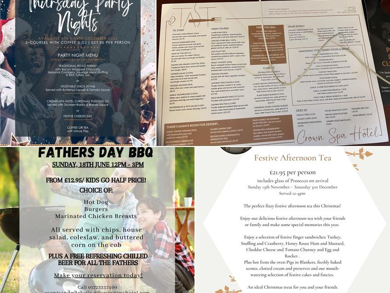 Crown Spa Hotel Scarborough by Compass Hospitality Menu