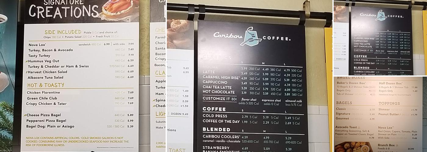 Einstein Bros. Bagels Menu