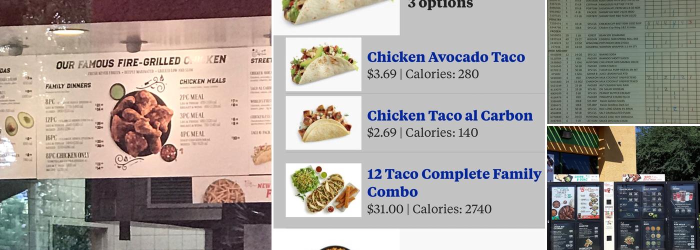 El Pollo Loco Menu