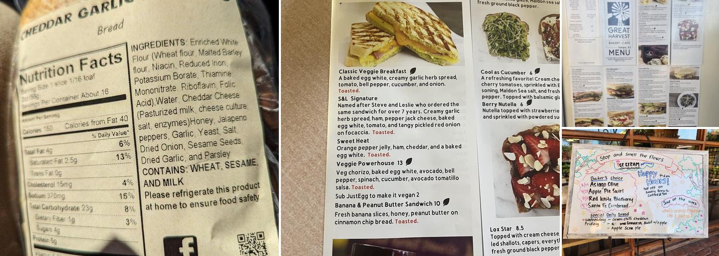 Great Harvest Bread Co. Menu