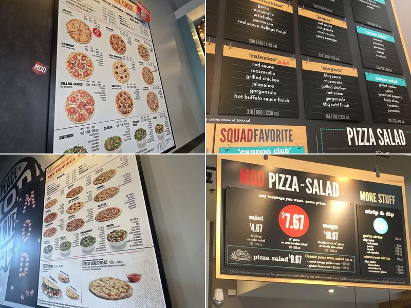 MOD Pizza Menu