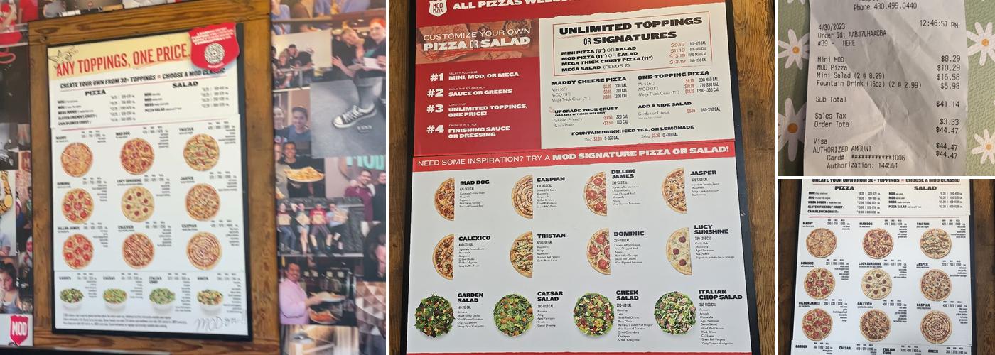 MOD Pizza Menu