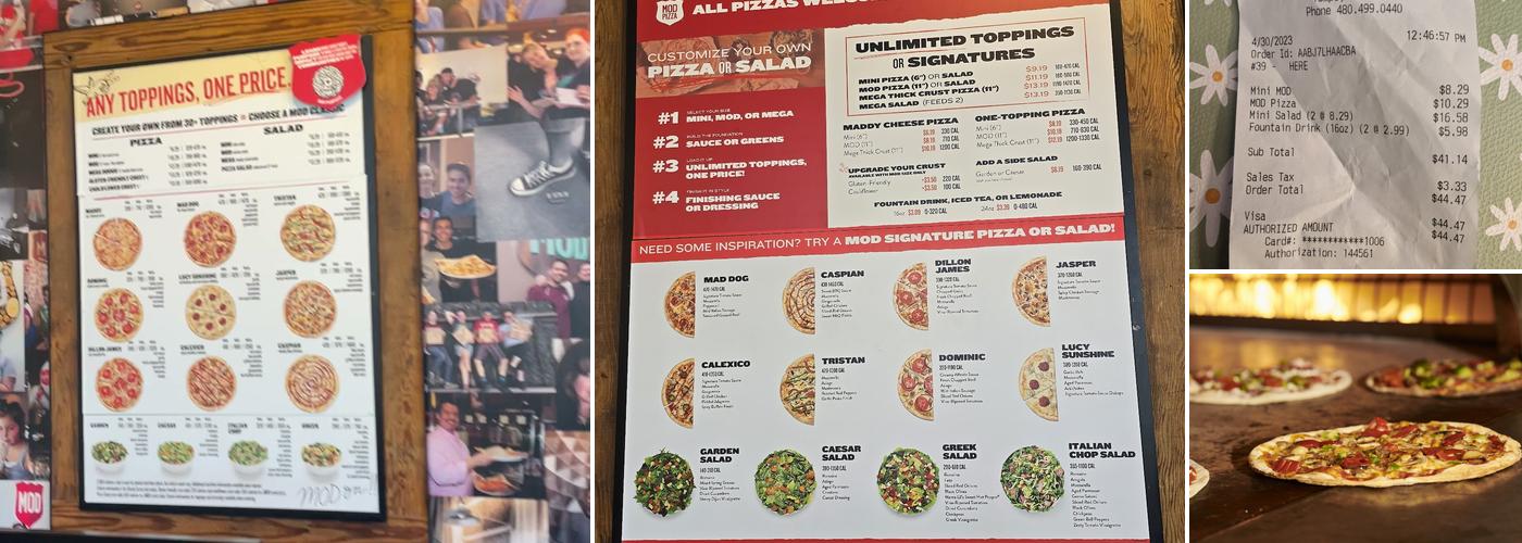 MOD Pizza Menu