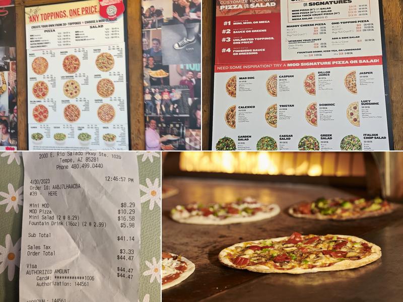 MOD Pizza Menu