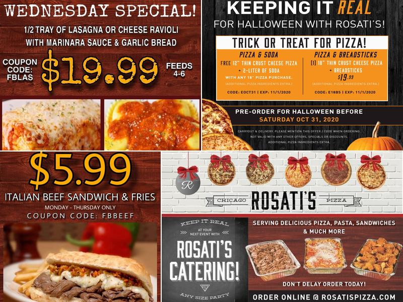 Rosati's Pizza Menu