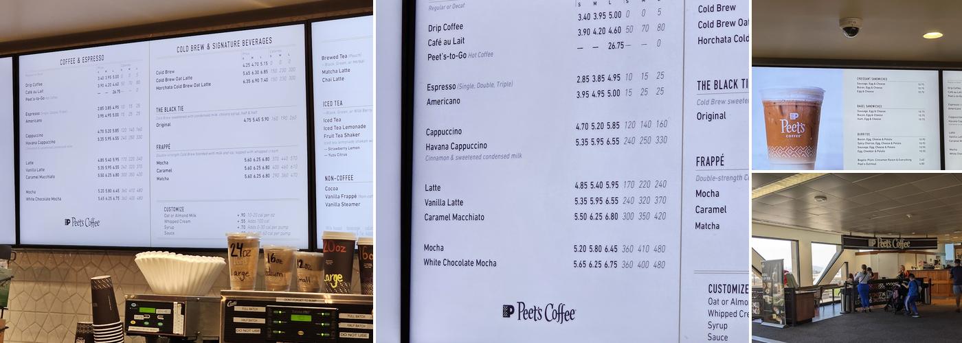 Peet's Coffee Menu