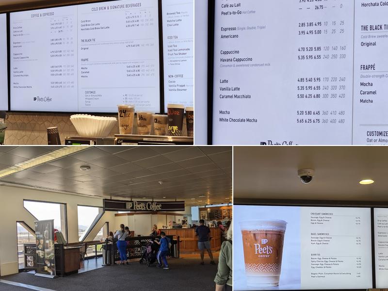 Peet's Coffee Menu