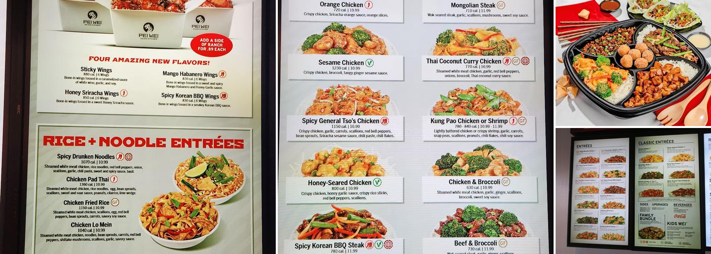 Pei Wei Asian Kitchen Menu