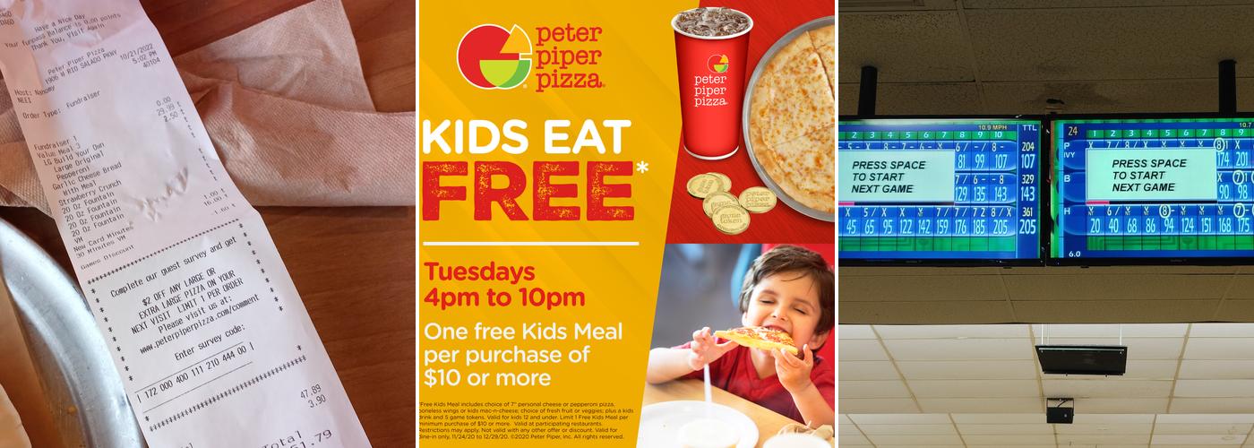 Peter Piper Pizza Menu