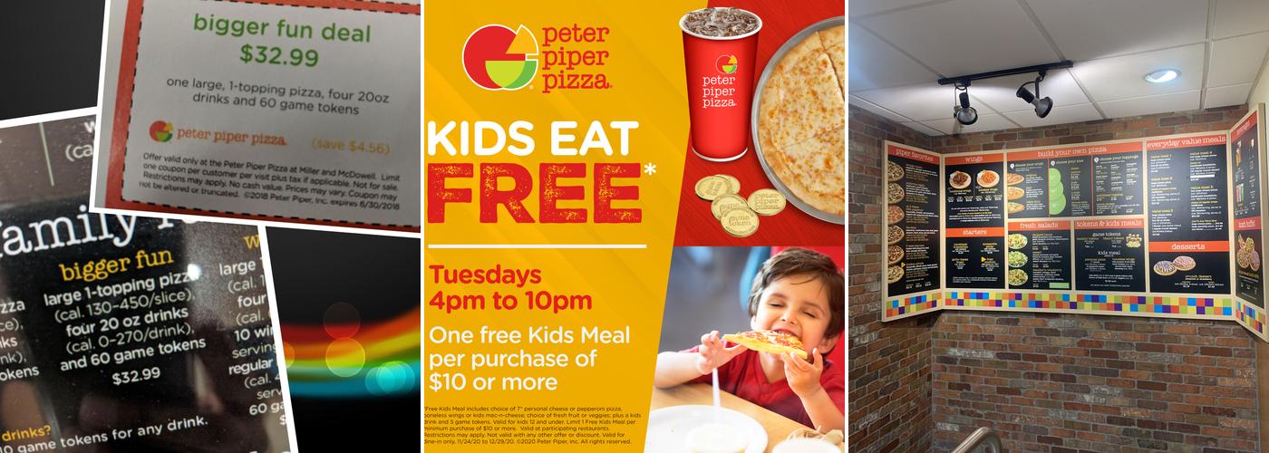 Peter Piper Pizza Menu