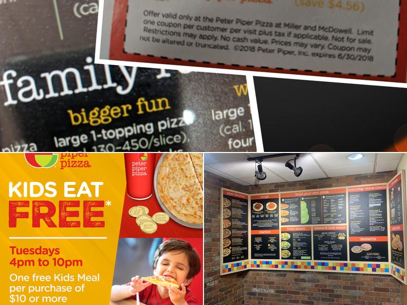 Peter Piper Pizza Menu